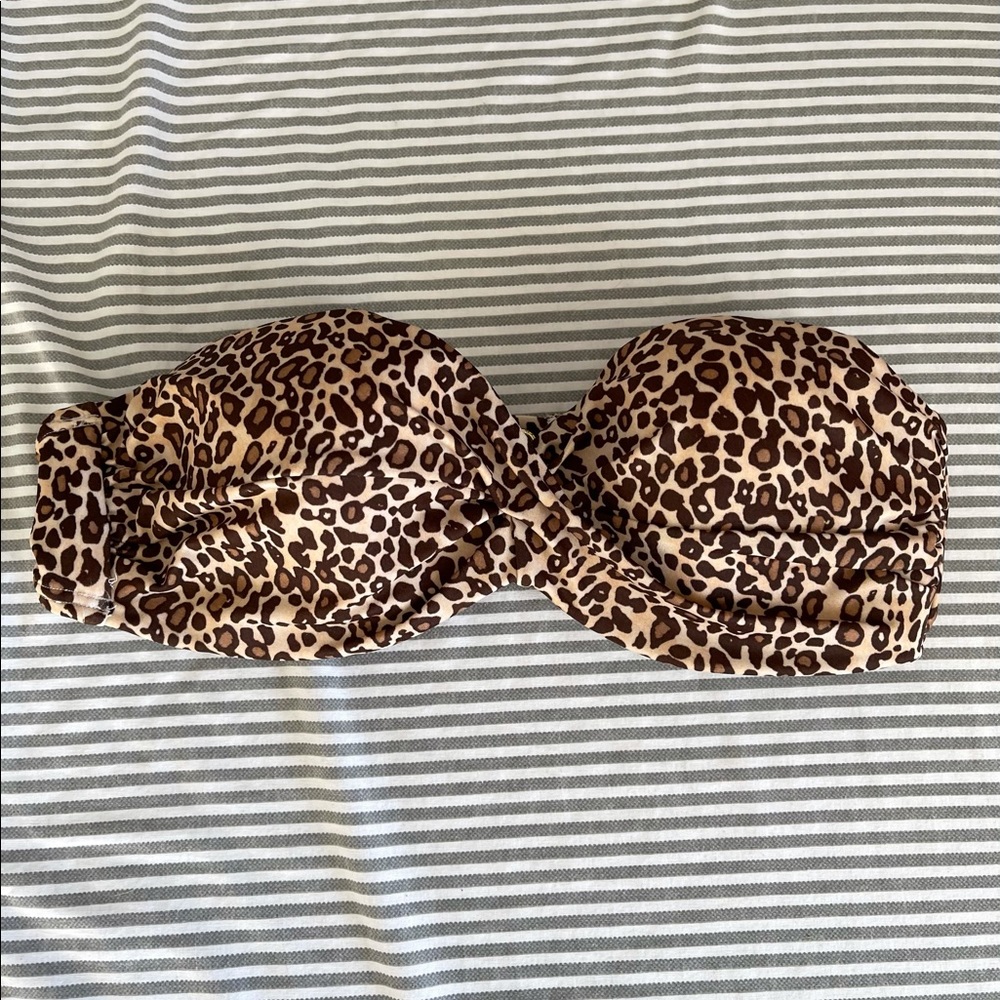 Victoria’s Secret Bandeau Cheetah Bikini Top